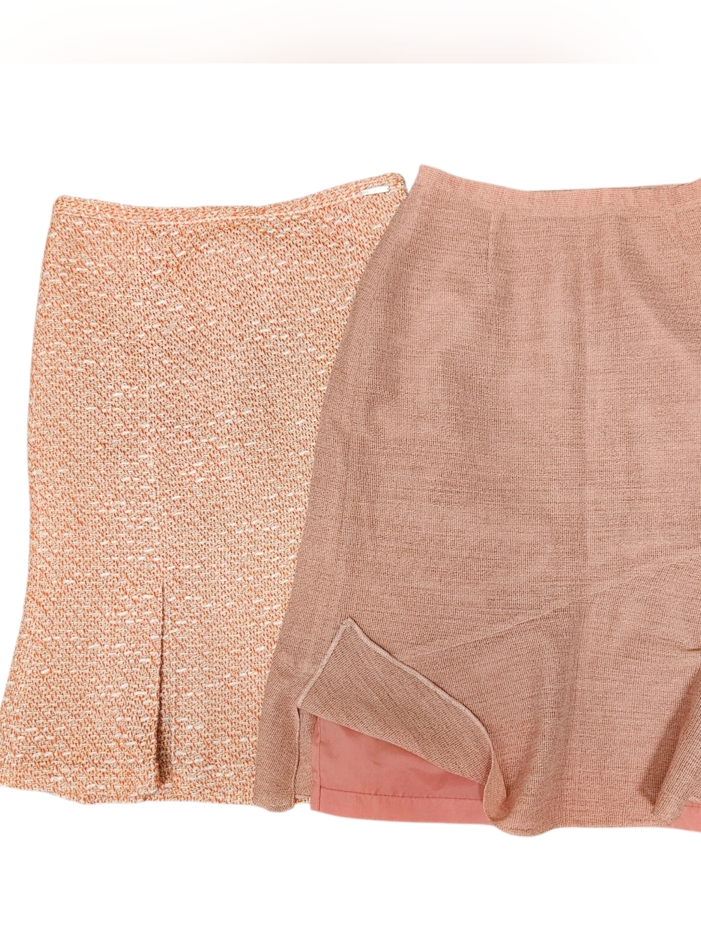 Bundle Michelle Belau Orange Salmon Beige Skirt Knee Length Midi Tweed A-Line 2